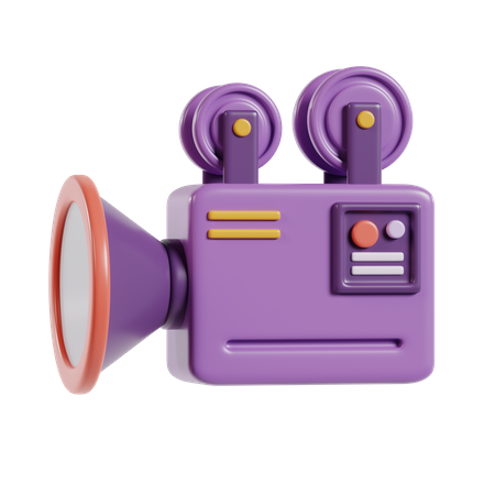 Caméra de cinéma  3D Icon