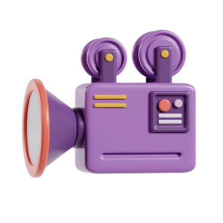 Caméra de cinéma  3D Icon