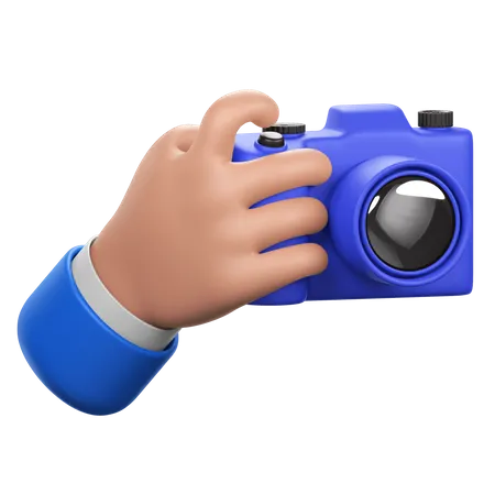 Mão segurando a câmera  3D Icon