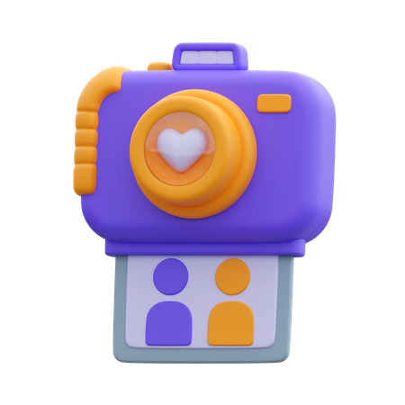 Appareil photo de mariage  3D Icon