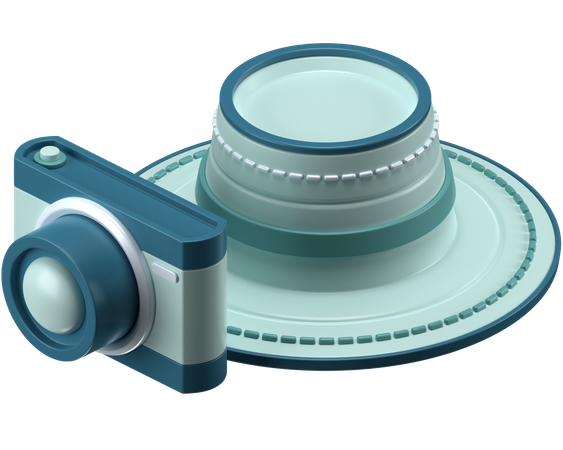 Câmera de viagem  3D Icon