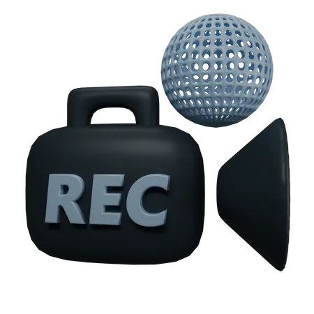 Câmera de vídeo  3D Icon