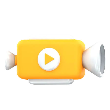 Câmera de vídeo  3D Icon