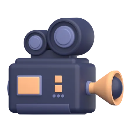 Câmera de vídeo  3D Icon