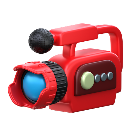 Câmera de vídeo  3D Icon