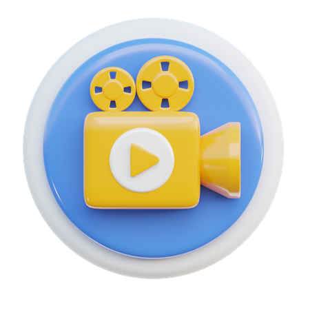 Câmera de vídeo  3D Icon