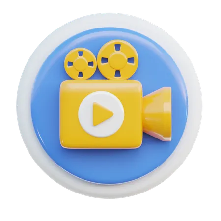 Câmera de vídeo  3D Icon