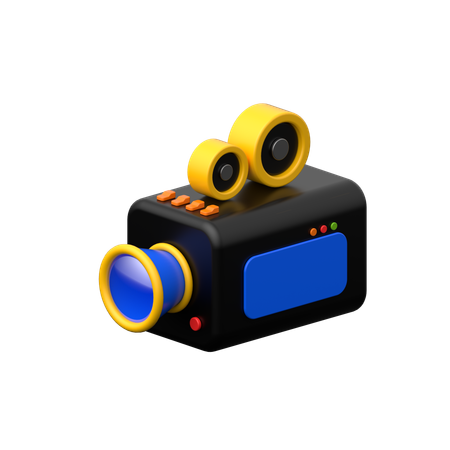 Câmera de vídeo  3D Icon