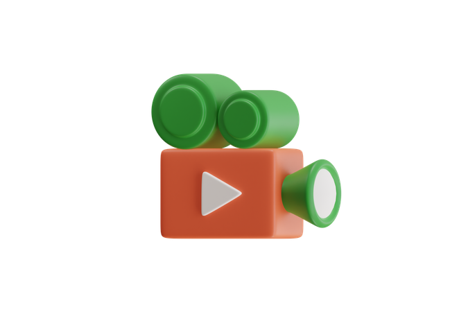 Câmera de vídeo  3D Icon