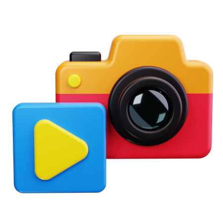 Câmera de vídeo  3D Icon