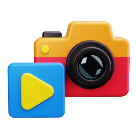 Câmera de vídeo  3D Icon