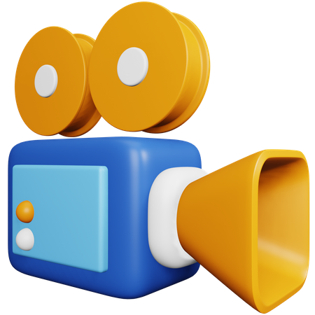 Câmera de vídeo  3D Icon