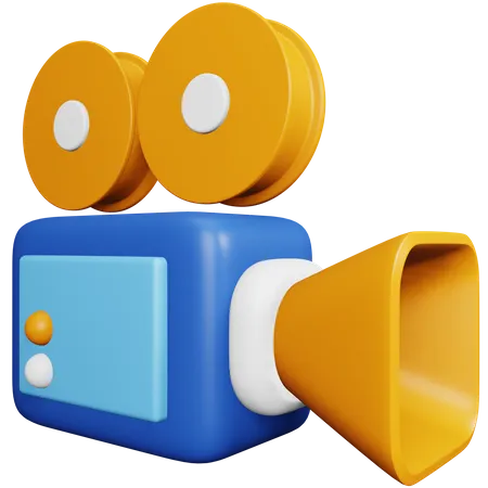 Câmera de vídeo  3D Icon