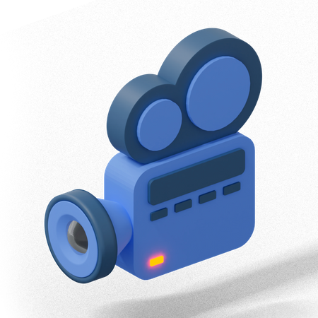 Câmera de vídeo  3D Icon