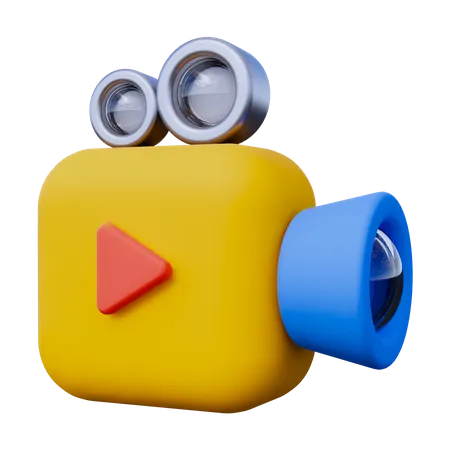 Câmera de vídeo  3D Icon