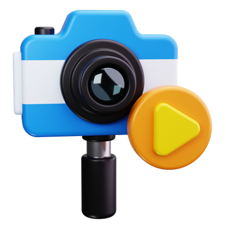 Câmera de vídeo com tripé  3D Icon