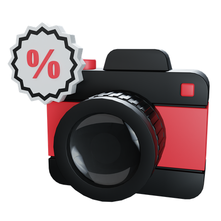 Camera Discount  3D Illustration