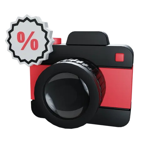 Camera Discount  3D Illustration