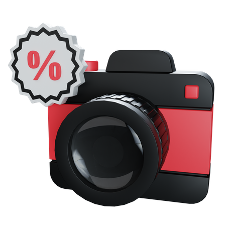 Camera Discount 3D Illustration