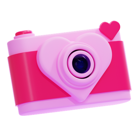 Câmera de amor  3D Icon