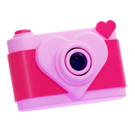 Câmera de amor  3D Icon