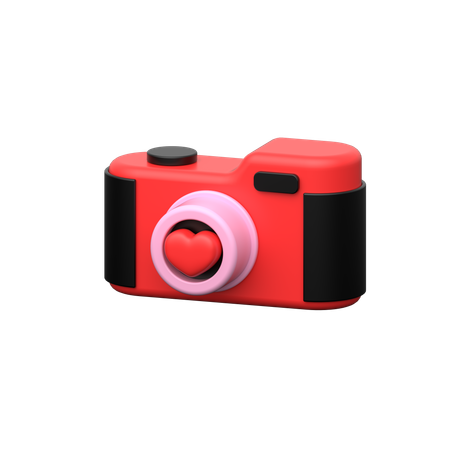 Câmera de amor  3D Icon