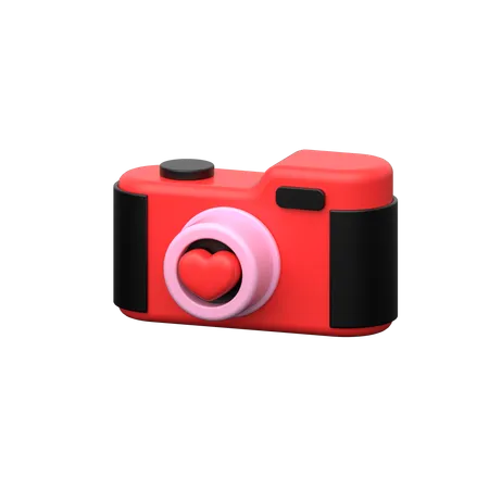 Câmera de amor  3D Icon