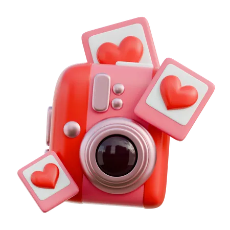 Câmera de amor  3D Icon