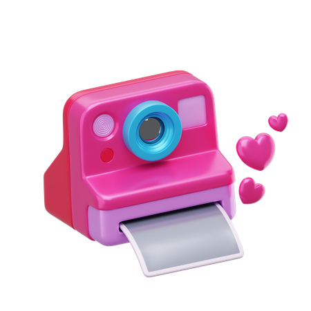 Câmera de amor  3D Icon