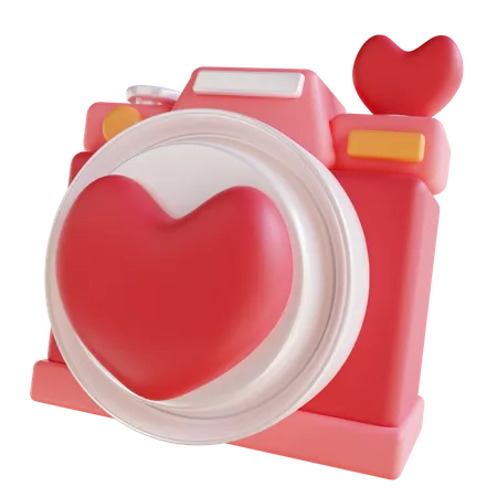 Câmera de amor  3D Icon