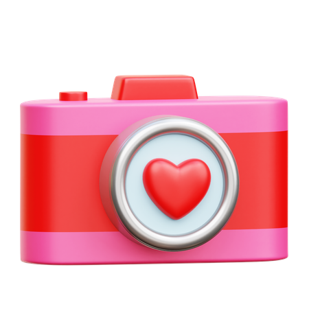 Câmera de amor  3D Icon