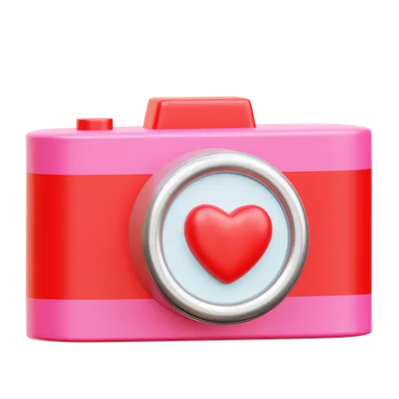 Câmera de amor  3D Icon