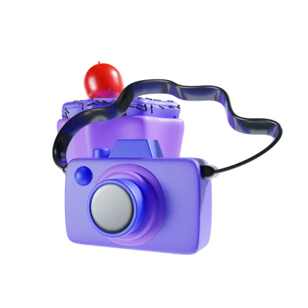 Appareil photo et cupcake  3D Icon