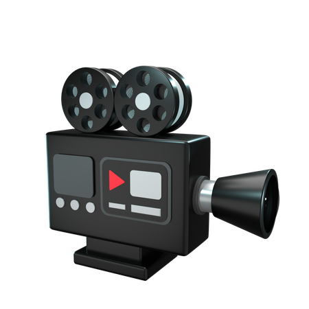 Caméra de cinéma  3D Icon