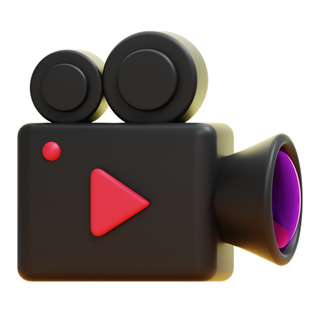 Caméra de cinéma  3D Icon