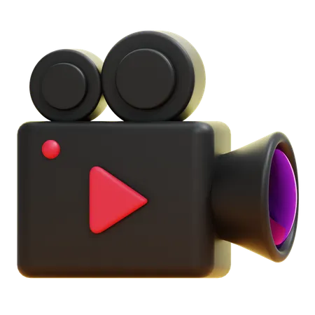 Caméra de cinéma  3D Icon