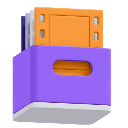 A Collection Of Camera Film Storage Box In 3 D Format 3D Icon
