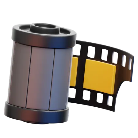 Camera Film Roll  3D Icon