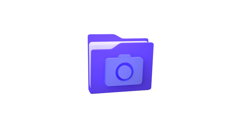 Camera Folder  3D Illustration