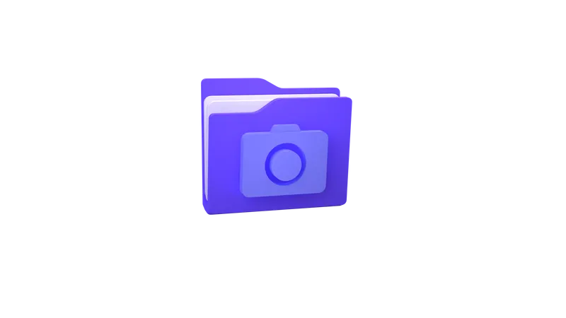 Camera Folder  3D Illustration