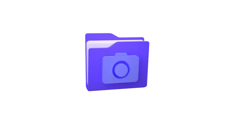 Camera Folder 3D Illustration
