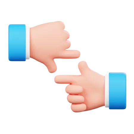 Camera Hand Gesture  3D Icon