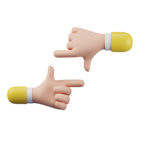 Camera Hand Gesture  3D Icon