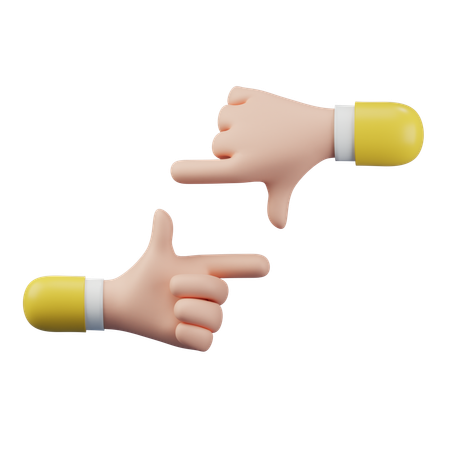 Camera Hand Gesture  3D Icon