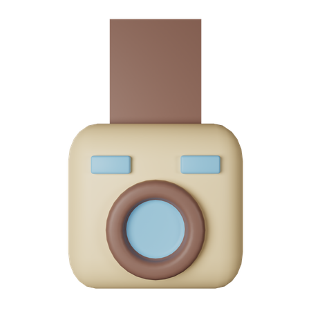 Câmera instantânea  3D Icon