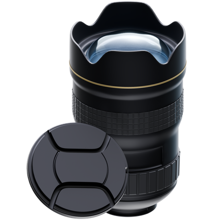 Camera Lens + Cap  3D Icon