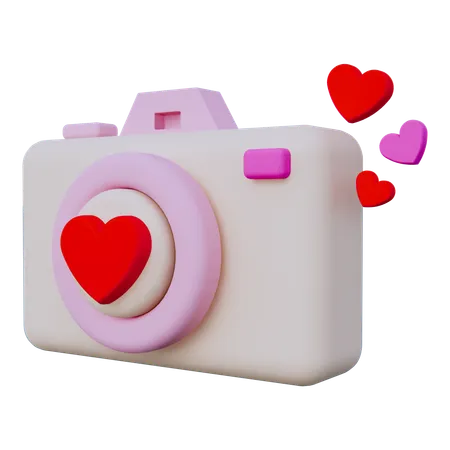 Camera Love  3D Icon
