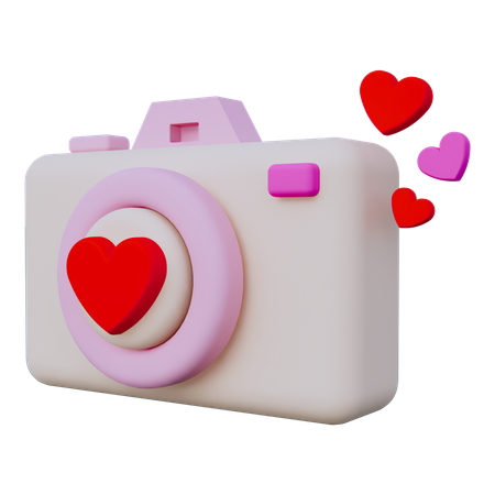 Camera Love  3D Icon