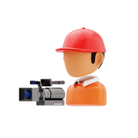 カメラマン  3D Icon