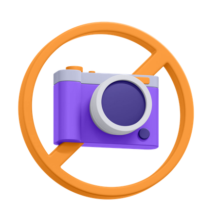カメラは禁止  3D Icon